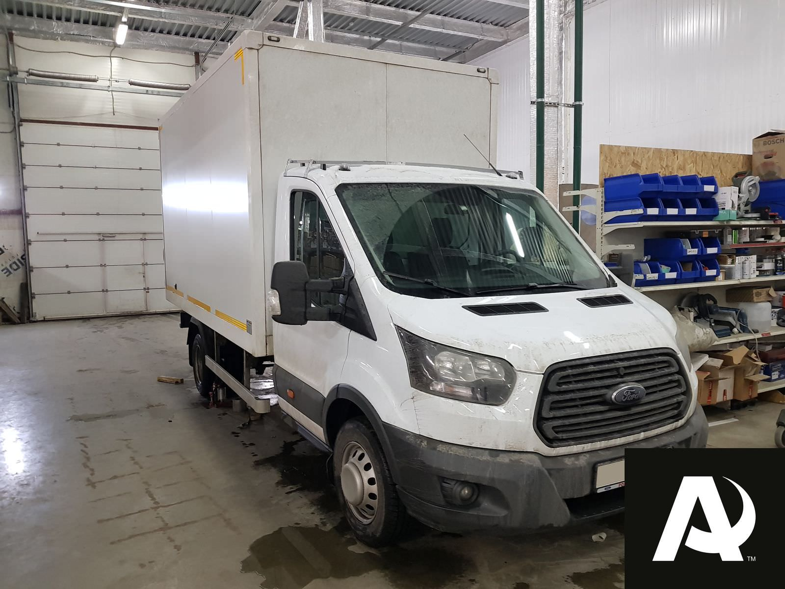 Установка пневмоподвески на Ford Transit задний привод, будка, рестайлинг - фото и описание работ, технические детали проекта и характеристики