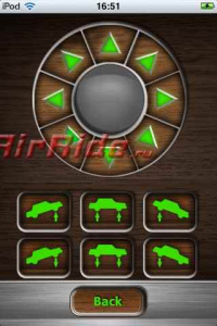 Управление пневмоподвеской с помощью I-Pod; I-Pad; I-Phone