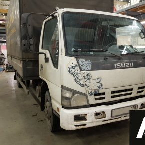 Установка пневмоподвески на переднюю ось ISUZU NQR