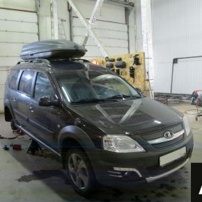 Установка пневмоподвески на заднюю ось Lada Largus Cross