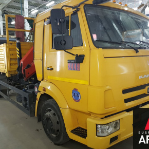 Установка пневмоподвески на заднюю ось Камаз 4308