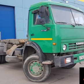 Установка пневмоподвески на переднюю ось KAMAZ 53212