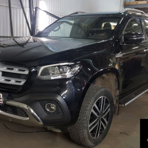 Установка пневмоподвески (пневмохелперов) на Mercedes X-class