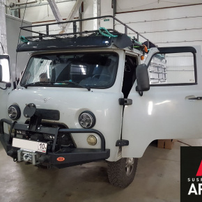 Установка пневмоподвески   УАЗ Буханка