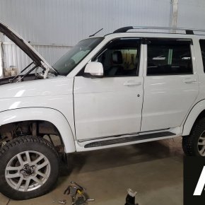 Установка пневмоподвески на переднюю и заднюю ось Патриот 2017