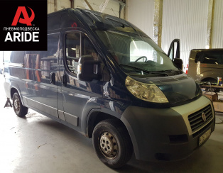 Установка задней пневмоподвески ﻿Fiat Ducato с выводом двух ниппелей подкачки