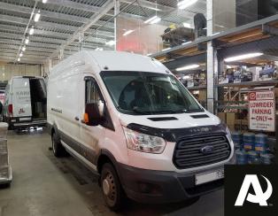 Установка пневмоподвески на заднюю ось Ford Transit 2017, спарка, задний привод