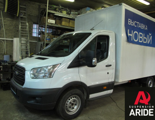 Установка пневмоподвески на заднюю ось Ford Transit односкатная ошиновка 2014