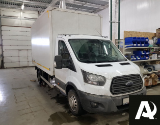 Установка пневмоподвески на заднюю ось Ford Transit 2017 года, новый мост, задний привод спарка