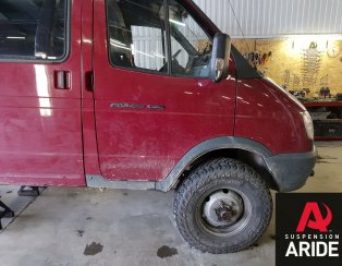 Установка пневмоподвески на переднюю и заднюю ось ГАЗ Газель 4x4 (полный привод) (06.07.2018)
