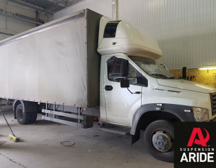 Установка усиленной пневмоподвески на переднюю и заднюю ось ГАЗ Газон NEXT (22.06.2018)