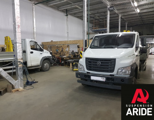 Установка пневмоподвески на заднюю ось Газон NEXT