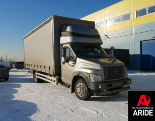 Установка пневмоподвески на Газон Next с усиленной рамой Луидор