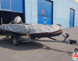 Установка пневматических подушек на прицеп МЗСА