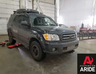 Установка пневмоэлементов в пружины Toyota Sequoia