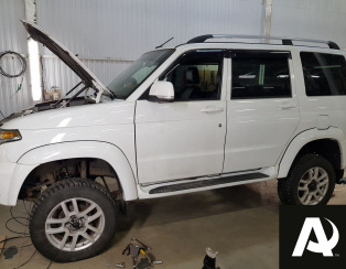 Установка пневмоподвески на переднюю и заднюю ось Патриот 2017