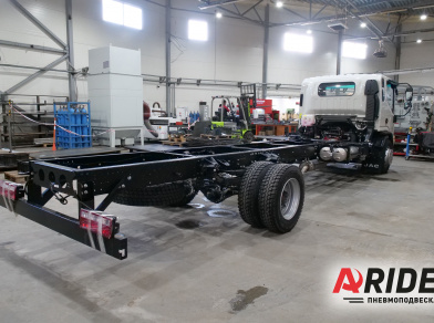 Рис. 2 Наши проекты: Вспомогательная пневмоподвеска на JAC 120