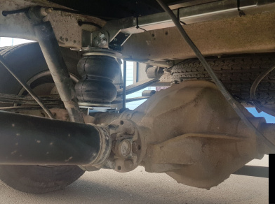 Рис. 3 Наши проекты: Пневмоподвеска на заднюю ось Ford Transit с тентом