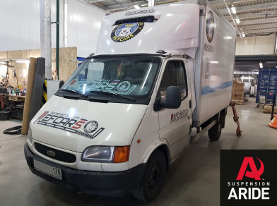 Наши проекты: Пневмоподвеска на Ford Transit RWD 2014 года - Этапы установки от компании «ARIDE». Доступные цены, гарантия, для заказа и получения консультации звоните 8 (800) 707-52-13. Рис. 1 Наши проекты: Пневмоподвеска на Ford Transit RWD 2014 года - Этапы установки