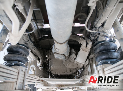 Рис. 5 Наши проекты: Пневмоподвеска на самосвал Mercedes Arocs 4145