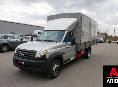 Рис. 1 Наши проекты: Задняя пневмоподвеска на УАЗ Профи полуторка / спарка - фото установки