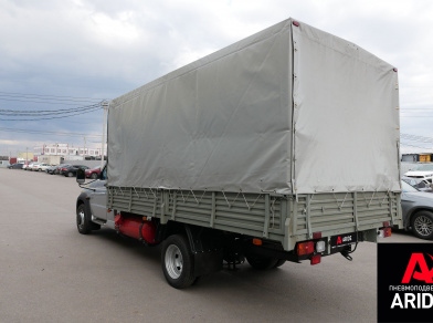 Рис. 2 Наши проекты: Задняя пневмоподвеска на УАЗ Профи полуторка / спарка - фото установки