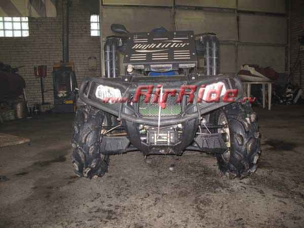 Установка пневмоподвески на квадроцикл Polaris ATV - фото и описание работ, технические детали проекта и характеристики
