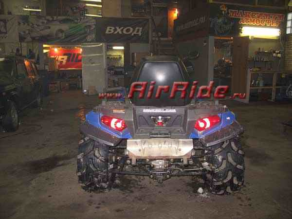 Установка пневмоподвески на квадроцикл Polaris ATV - фото и описание работ, технические детали проекта и характеристики