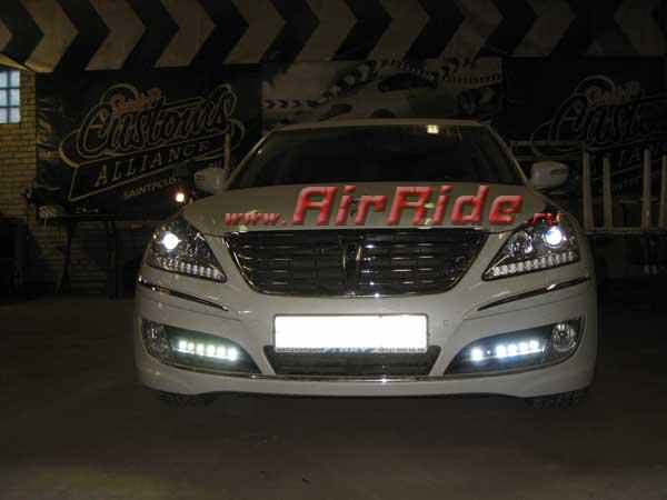 Установка пневмоподвески на Hyundai Equus