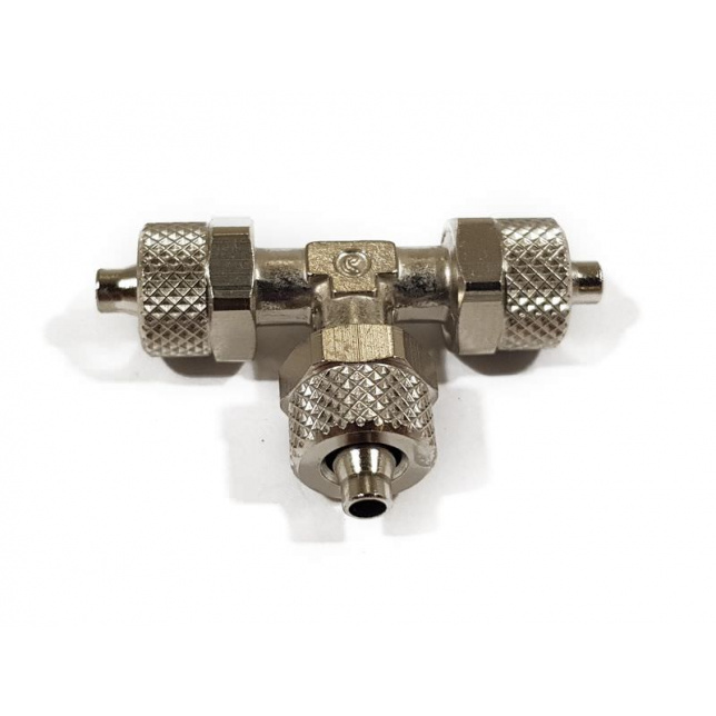 Фитинг тройник Camozzi 1540 с накидной гайкой 6/4